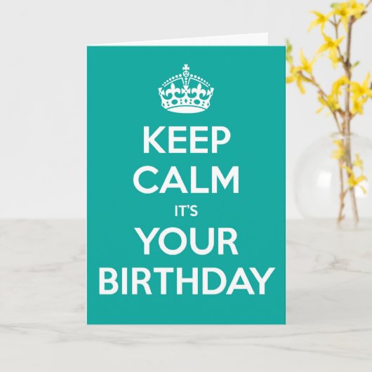 Houd Kalm het is Uw Verjaardag - Wintertaling Kaart (Gele Bloem)