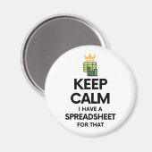 Houd kalm ik heb daar een spreadsheet voor - Excel Magneet (Voorkant / Achterkant)