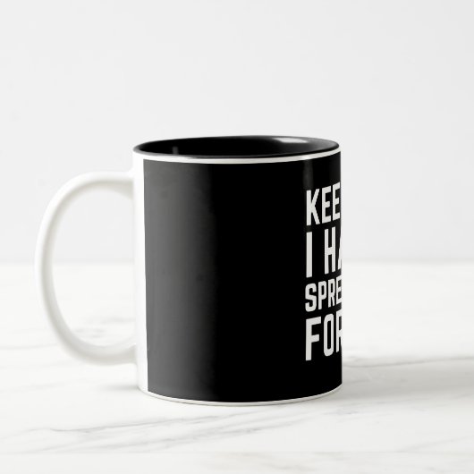 Houd kalm ik heb een spreadsheet voor dat tweekleurige koffiemok (Links)