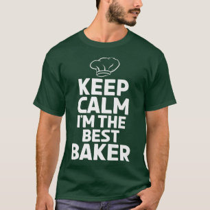 Houd kalm in de beste bankrokerbakker t-shirt