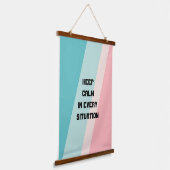 Houd kalm in elke situatie hangend wandkleed (Gebogen)