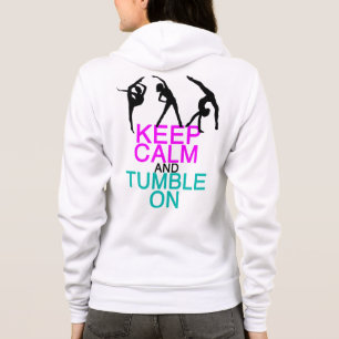 Houd kalm in getompte gymnastiek hoodie