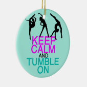Houd kalm in getompte gymnastiek keramisch ornament (Rechts)