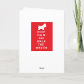 HOUD KALM & KNUFFEL WESTIE VERJAARDAG KAART VROUW  (Achterkant)