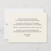 Houd kalm krijtbord 50ste verjaardagsfeestje bedankkaart (Achterkant)