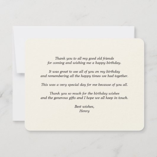 Houd kalm  krijtbord Adult Birthday Party Bedankkaart (Achterkant)