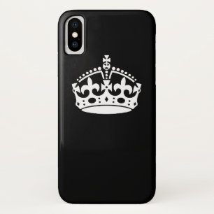 Houd kalm kroonontwerp op Solid Black Case-Mate iPhone Case