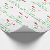 Houd kalm Laat de Rudolph Guide Sleigh Cadeaupapier (Hoek)