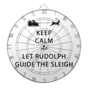 Houd kalm Laat de Rudolph Guide Sleigh Dartbord