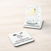 Houd kalm Laat de Rudolph Guide Sleigh Drankjes Onderzetter (Rechterzijde)