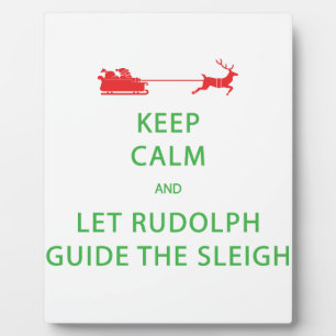 Houd kalm Laat de Rudolph Guide Sleigh Fotoplaat