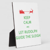 Houd kalm Laat de Rudolph Guide Sleigh Fotoplaat (Zijkant)