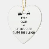 Houd kalm Laat de Rudolph Guide Sleigh Keramisch Ornament (Links)