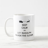 Houd kalm Laat de Rudolph Guide Sleigh Koffiemok (Links)