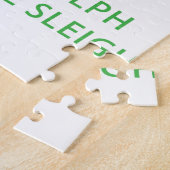 Houd kalm Laat de Rudolph Guide Sleigh Legpuzzel (Zijkant)