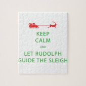 Houd kalm Laat de Rudolph Guide Sleigh Legpuzzel (Verticaal)