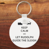 Houd kalm Laat de Rudolph Guide Sleigh Sleutelhanger (Voorkant)