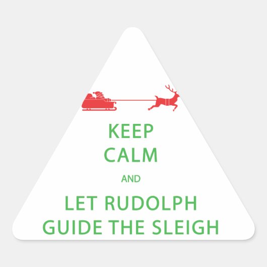 Houd kalm Laat de Rudolph Guide Sleigh Sticker (Voorkant)