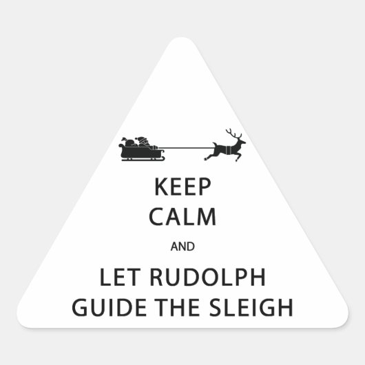 Houd kalm Laat de Rudolph Guide Sleigh Sticker (Voorkant)