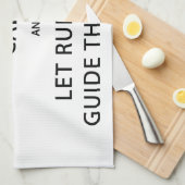 Houd kalm Laat de Rudolph Guide Sleigh Theedoek (Quarter Fold)