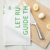 Houd kalm Laat de Rudolph Guide Sleigh Theedoek (Quarter Fold)