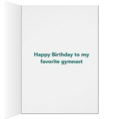 Houd kalm Liefde Gymnastiek Mooie Gymnast Kaart (Binnen (Rechts))