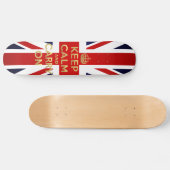 Houd kalm met de Britse vlag Jack GB Persoonlijk Skateboard (Horizontaal)