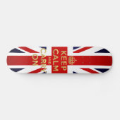 Houd kalm met de Britse vlag Jack GB Persoonlijk Skateboard (Horizontaal)