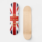 Houd kalm met de Britse vlag Jack GB Persoonlijk Skateboard (Voorkant)