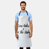 Houd kalm met de vernissen schort (Gedragen)