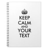 Houd Kalm Notitieboekje toevoegen Uw Eigen Douane Notitieboek (Voorkant)