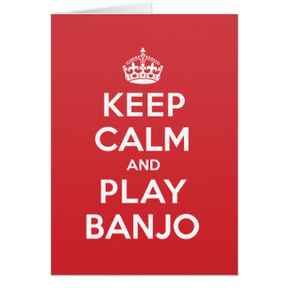Houd kalm Play Banjo Greeting Note Card