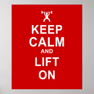 Houd kalm Poster en lift aan