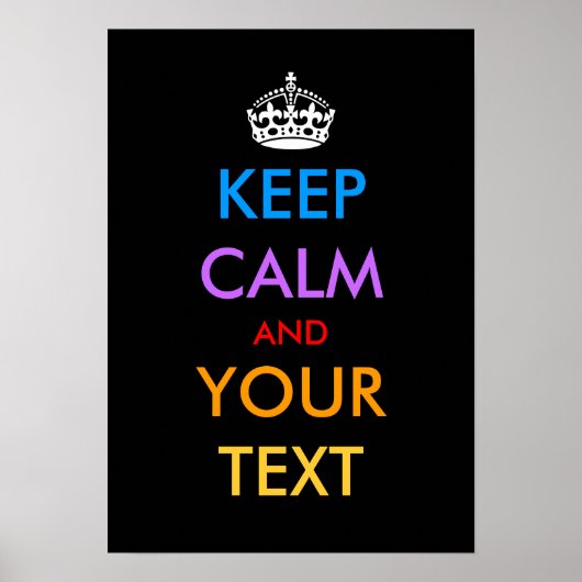 Houd kalm poster verleidelijk met aangepaste kleur (Voorkant)