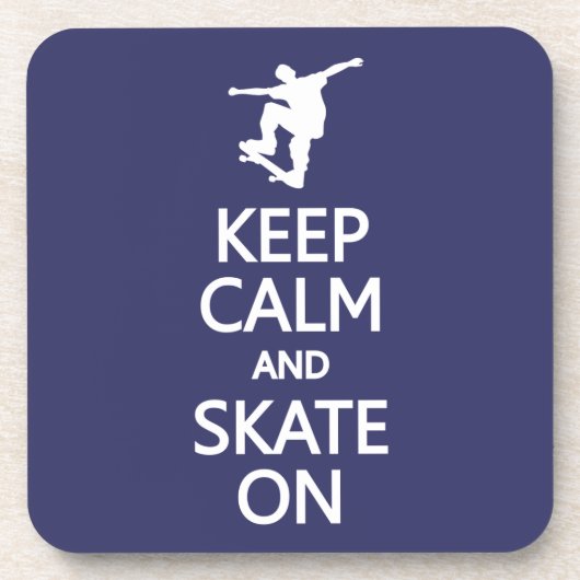 Houd kalm & Schaats op de onderzetters van de doua (Voorkant)