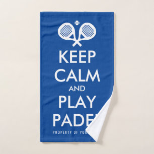 Houd kalm speelpadel tennishanddoek voor speler handdoek