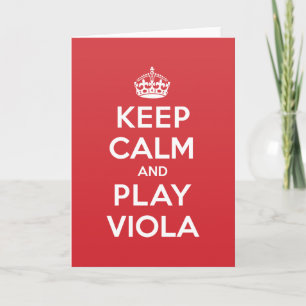 Houd kalm spel Viola Greeting Note Card Kaart