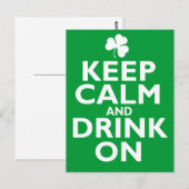 Houd kalm St. Patricks Day Humor Briefkaart (Voorkant / Achterkant)