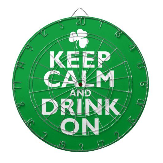Houd kalm St. Patricks Day Humor Dartbord (Voorkant)