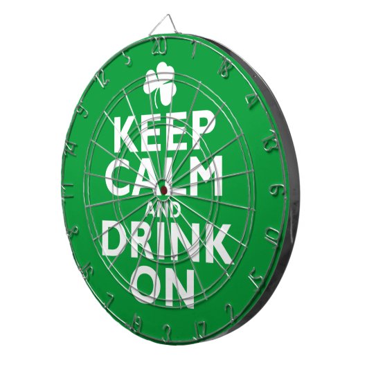 Houd kalm St. Patricks Day Humor Dartbord (Voorkant Rechts)