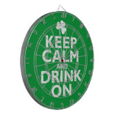 Houd kalm St. Patricks Day Humor Dartbord (Voorkant Links)