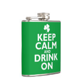 Houd kalm St. Patricks Day Humor Heupfles (Rechts)