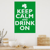 Houd kalm St. Patricks Day Humor Poster (Keuken)