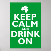 Houd kalm St. Patricks Day Humor Poster (Voorkant)