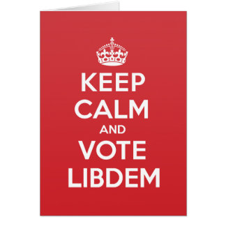 Houd kalm Stemming Libdem Greeting Note Card