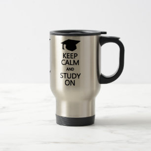 Houd kalm & Studie op mok - kies stijl, kleur