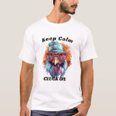 Houd kalm T-shirt - Suggestieve Chicken Rooster Sh (Voorkant)