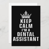 Houd kalm tandheelkundig assistent tandheelkundige kaart (Voorkant / Achterkant)