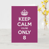 Houd Kalm u zijn de Kaart van slechts 8 Verjaardag (Gele Bloem)