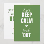 Houd Kalm u zijn een Oom Pregnancy Announcement Aankondiging (Voorkant / Achterkant)